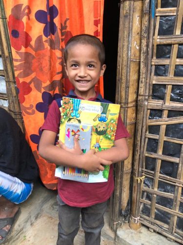 Coloring books for refugees