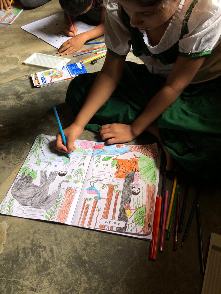 Coloring competition in the Rohingya refugee camps.